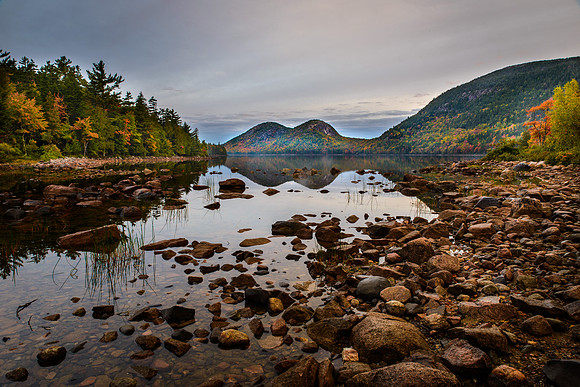 Sunrise on Jordan Pond